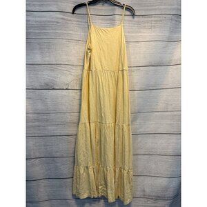 Z Supply Yellow Tiered Maxi Dress Size M